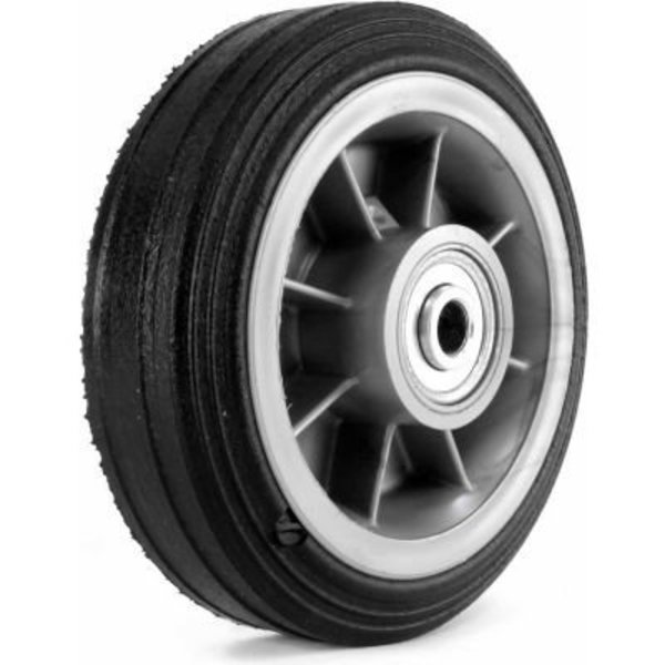 Martin Wheel Co. Martin Wheel 6" Heavy Duty Wheel - 6 x 2.00 - 1/2" BB x 2-1/2" Centered Hub - Rib Tread ZP61RT-325